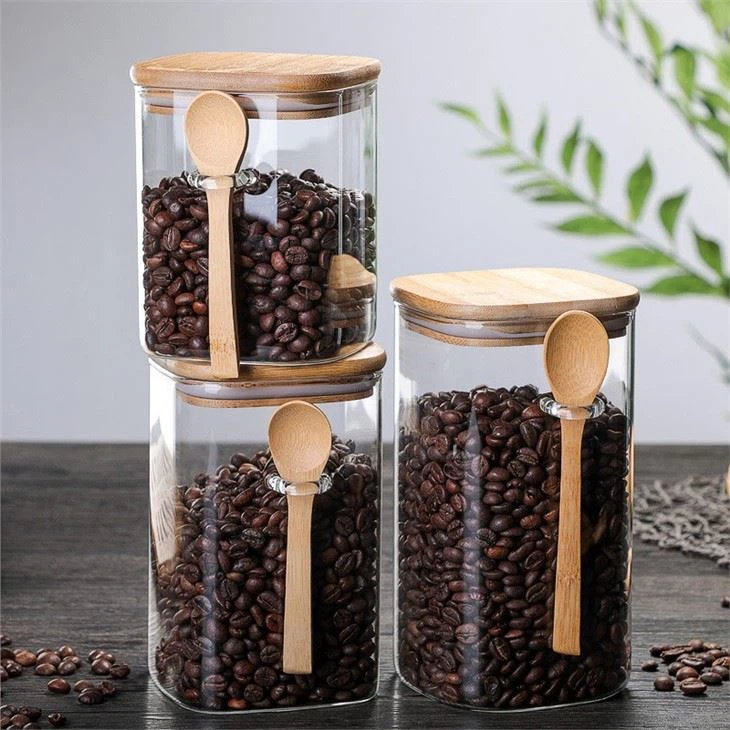 Square Coffee Jar