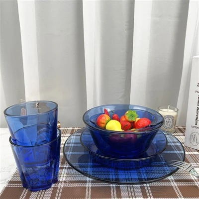 高ホウ素酸塩コバルトブルーガラス製品セット
