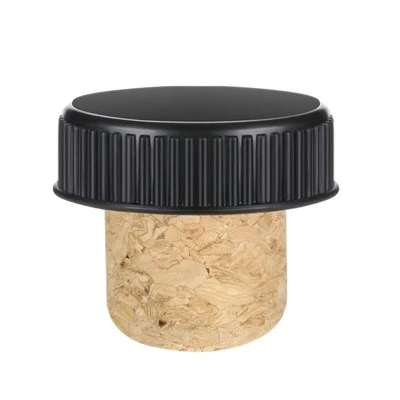 プラスチックトップ付き木製コルクストッパー